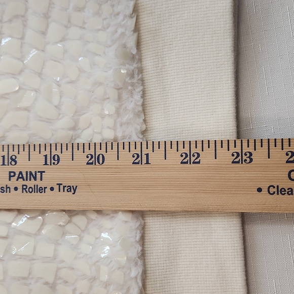 Ann Taylor Sweatshirt x Sweater Ivory Colored Cracked Ice Textured. Size LP - Picture 12 of 12